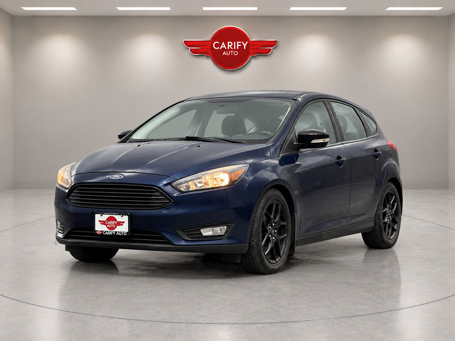 Blue 2016 Ford Focus Hatchback Front-Wheel Drive Automatic