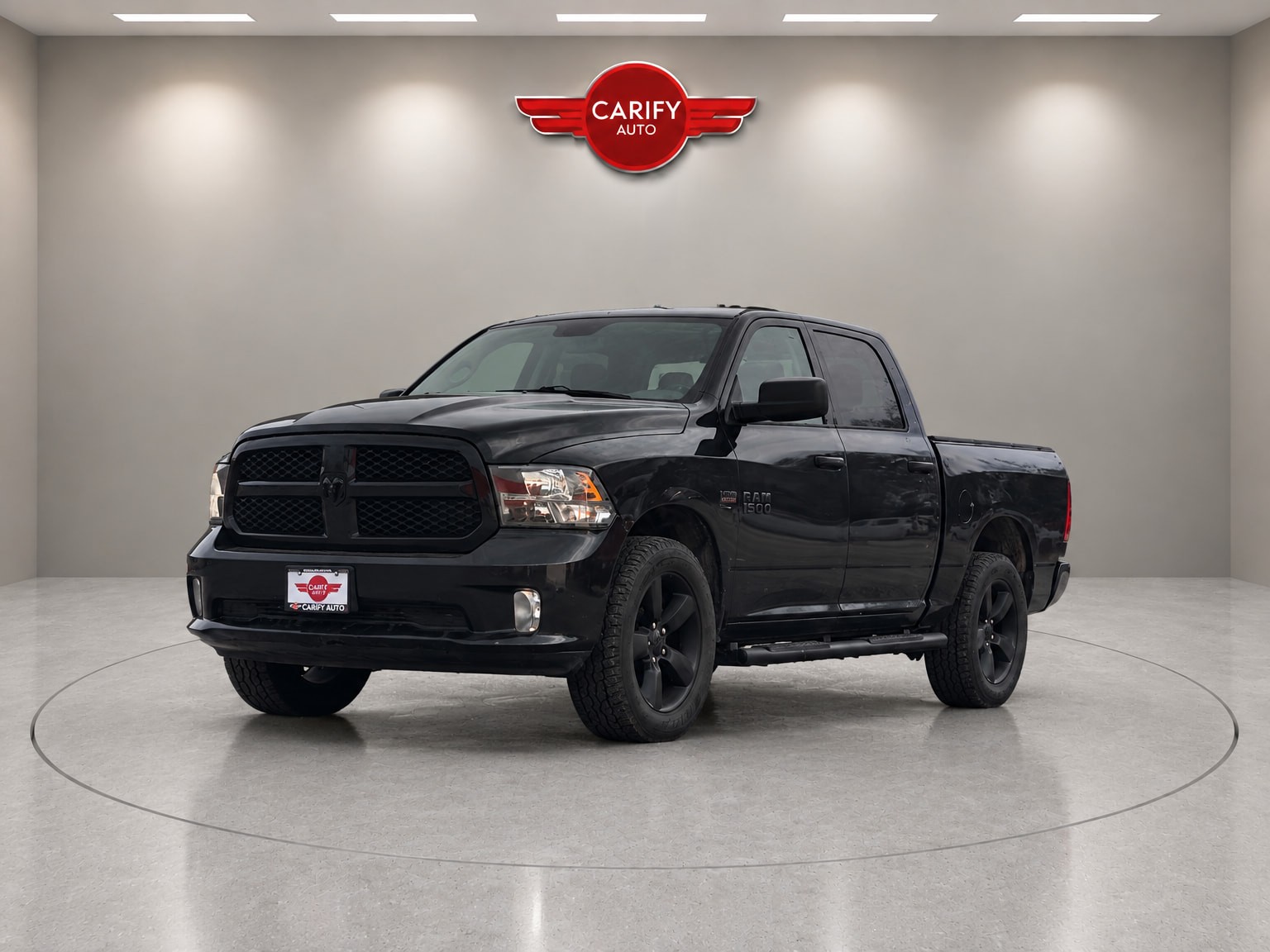 Black 2017 RAM 1500 Pickup Truck Four-Wheel Drive Automatic